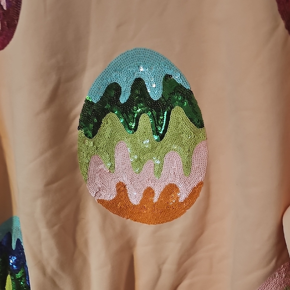 QUEEN OF SPARKLES Peach Sweatshirt - Picture 3 of 4